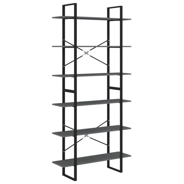 Graues Standregal Kiefer 100x30x210cm