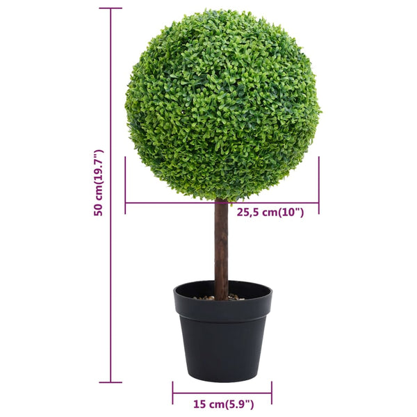 Künstlicher Buchsbaum Kugel mit Topf 50cm