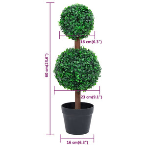 Künstlicher Buchsbaum Kugel mit Topf, 60cm