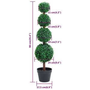 Künstlicher Buchsbaum Kugel 90cm mit Topf