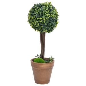 Künstliche Buchsbäume Kugelform 41cm - 2er Set
