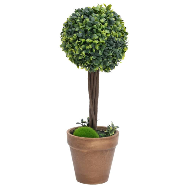 Künstliche Buchsbäume Kugelform 41cm - 2er Set