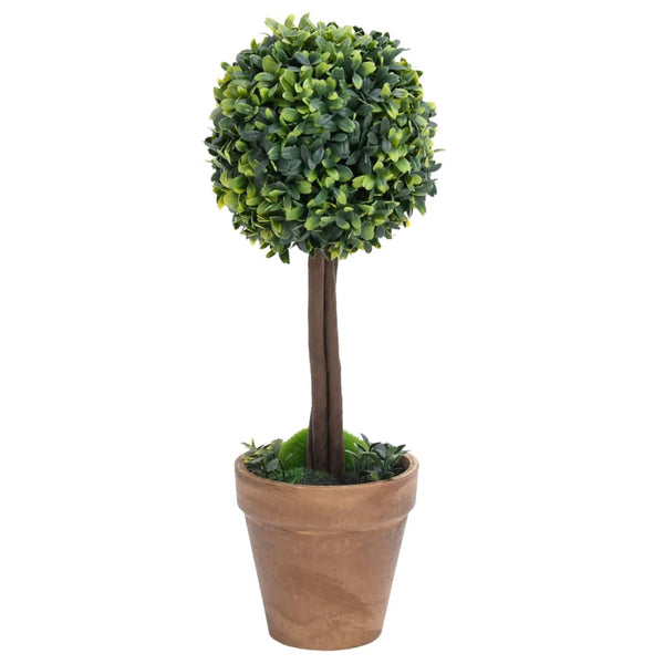 Künstliche Buchsbäume Kugelform 41cm - 2er Set
