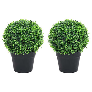 Künstliche Buchsbäume Kugelform 37cm - 2er Set