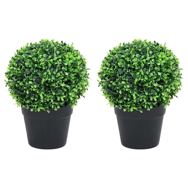 Künstliche Buchsbäume Kugelform 37cm - 2er Set