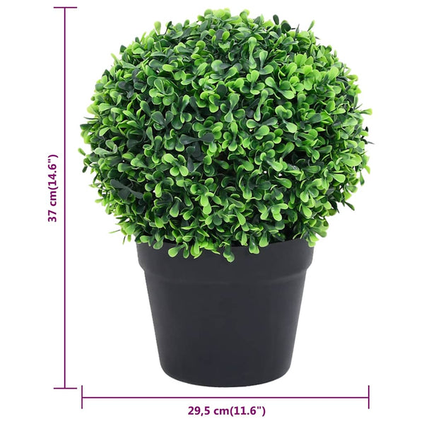 Künstliche Buchsbäume Kugelform 37cm - 2er Set