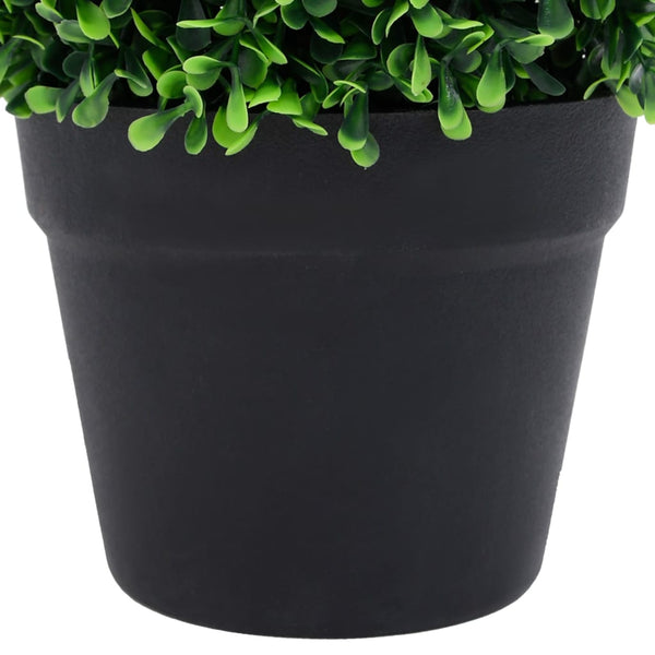 Künstliche Buchsbäume 32cm mit Topf (2er Set)