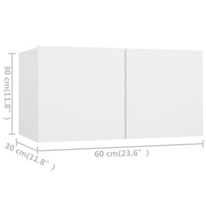 10-tlg. TV-Schrank-Set Weiß Holzwerkstoff