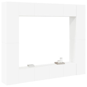 8-tlg. TV-Schrank-Set Weiß Holzwerkstoff
