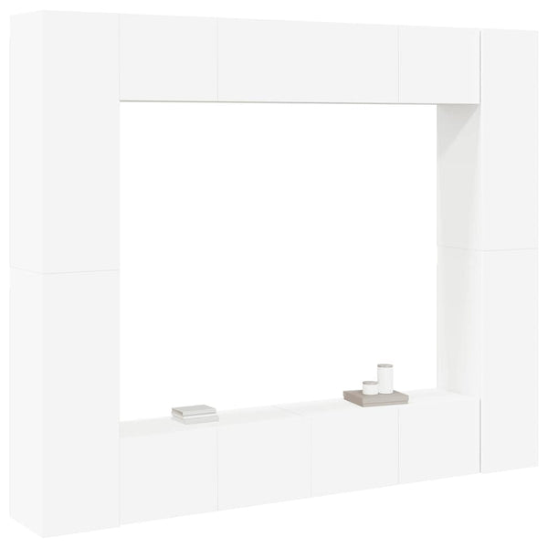 8-tlg. TV-Schrank-Set Weiß Holzwerkstoff