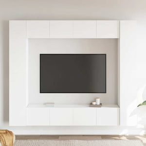 8-tlg. TV-Schrank-Set Weiß Holzwerkstoff
