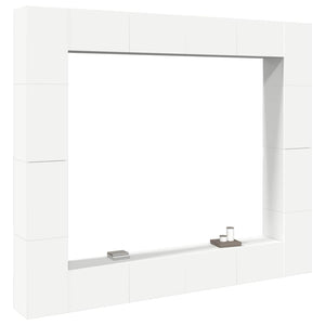 8-tlg. TV-Schrank-Set Weiß Holzwerkstoff