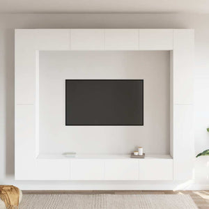 8-tlg. TV-Schrank-Set Weiß Holzwerkstoff