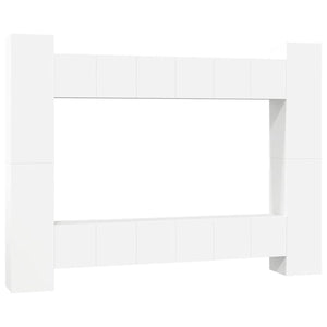 10-tlg. TV-Schrank-Set Weiß Holzwerkstoff