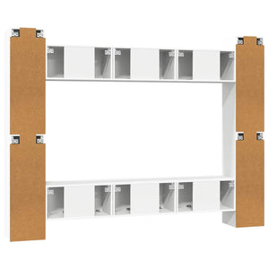 10-tlg. TV-Schrank-Set Weiß Holzwerkstoff