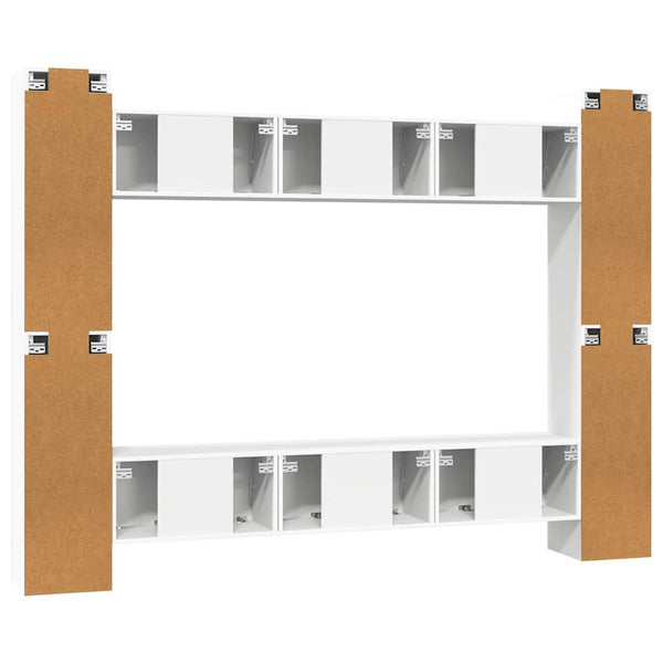 10-tlg. TV-Schrank-Set Weiß Holzwerkstoff