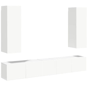 5-tlg. TV-Schrank-Set Weiß Holzwerkstoff