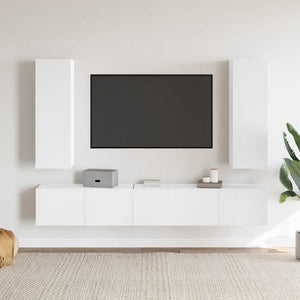 5-tlg. TV-Schrank-Set Weiß Holzwerkstoff