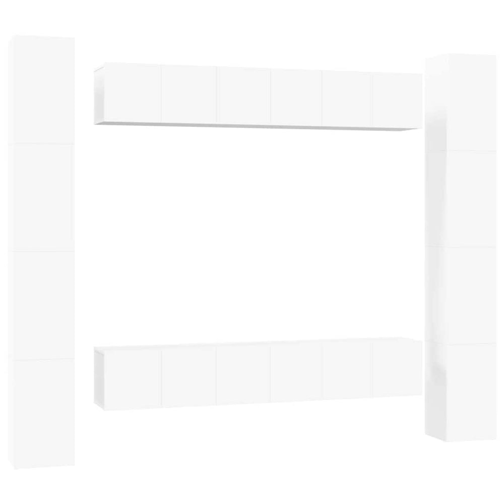 vidaXL Ensemble de 6 meubles TV blanc en bois d'ingénierie