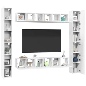 6-tlg. TV-Schrank-Set Weiß Holzwerkstoff