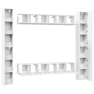 6-tlg. TV-Schrank-Set Weiß Holzwerkstoff