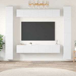 6-tlg. TV-Schrank-Set Weiß Holzwerkstoff