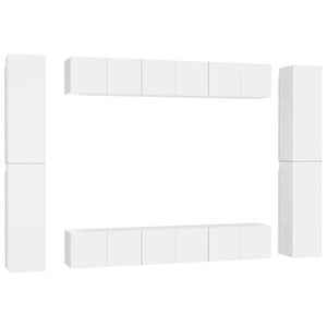 10-tlg. TV-Schrank-Set Weiß Holzwerkstoff