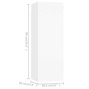 10-tlg. TV-Schrank-Set Weiß Holzwerkstoff