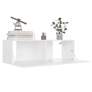 4-tlg. TV-Schrank-Set Weiß Holzwerkstoff