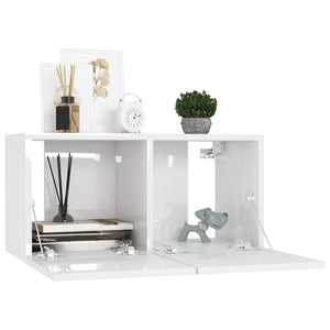 8-tlg. TV-Schrank-Set Weiß Holzwerkstoff