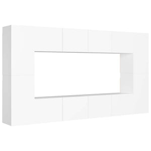 8-tlg. TV-Schrank-Set Weiß Holzwerkstoff