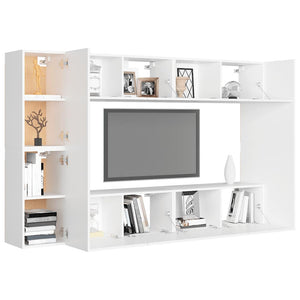 8-tlg. TV-Schrank-Set Weiß Holzwerkstoff