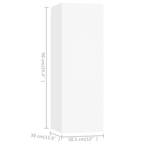 3-tlg. TV-Schrank-Set Weiß Holzwerkstoff
