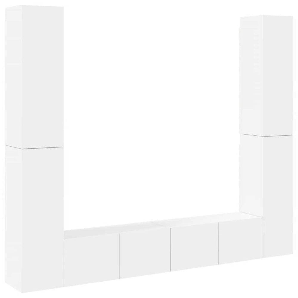 vidaXL Ensemble de 6 meubles TV blanc en bois d'ingénierie
