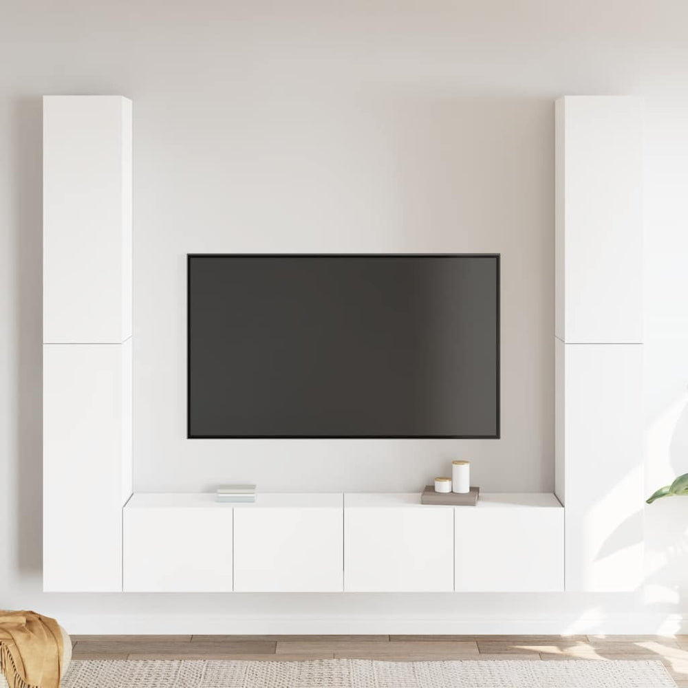 vidaXL Ensemble de 6 meubles TV blanc en bois d'ingénierie