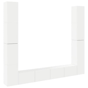 6-tlg. TV-Schrank-Set Weiß Holzwerkstoff