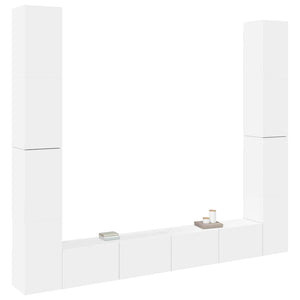 6-tlg. TV-Schrank-Set Weiß Holzwerkstoff