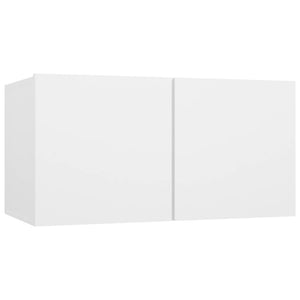 4-tlg. TV-Schrank-Set Weiß Holzwerkstoff
