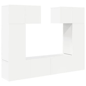6-tlg. TV-Schrank-Set Weiß Holzwerkstoff