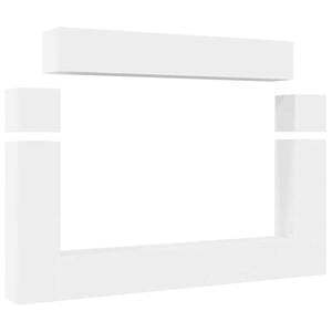 8-tlg. TV-Schrank-Set Weiß Holzwerkstoff