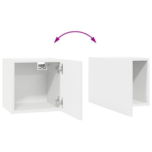 8-tlg. TV-Schrank-Set Weiß Holzwerkstoff