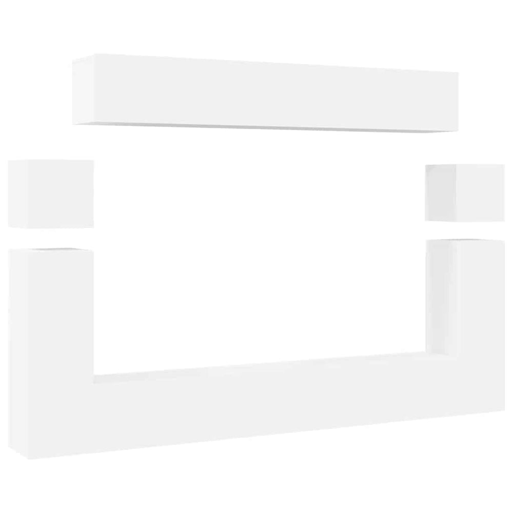 vidaXL Meuble TV 8 pcs blanc bois d'ingénierie