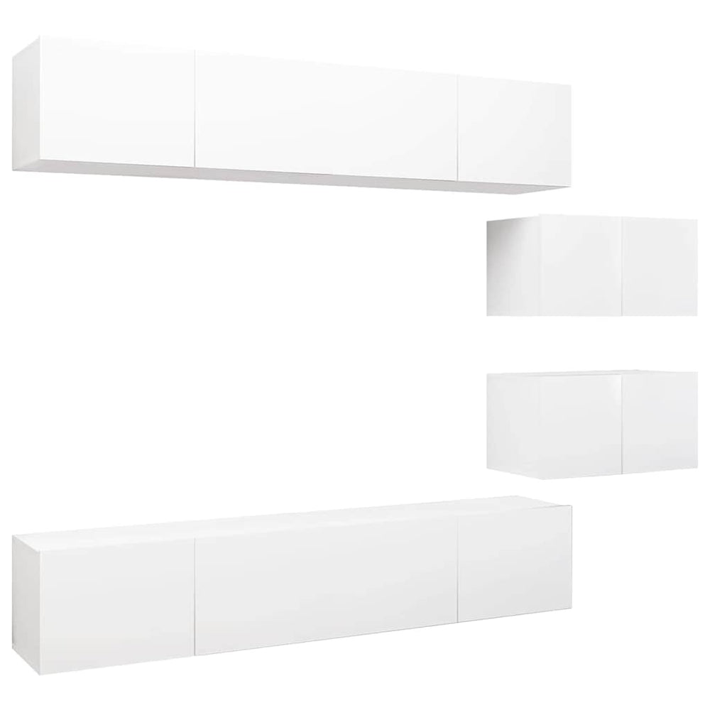 vidaXL Ensemble de 6 meubles TV blanc en bois d'ingénierie