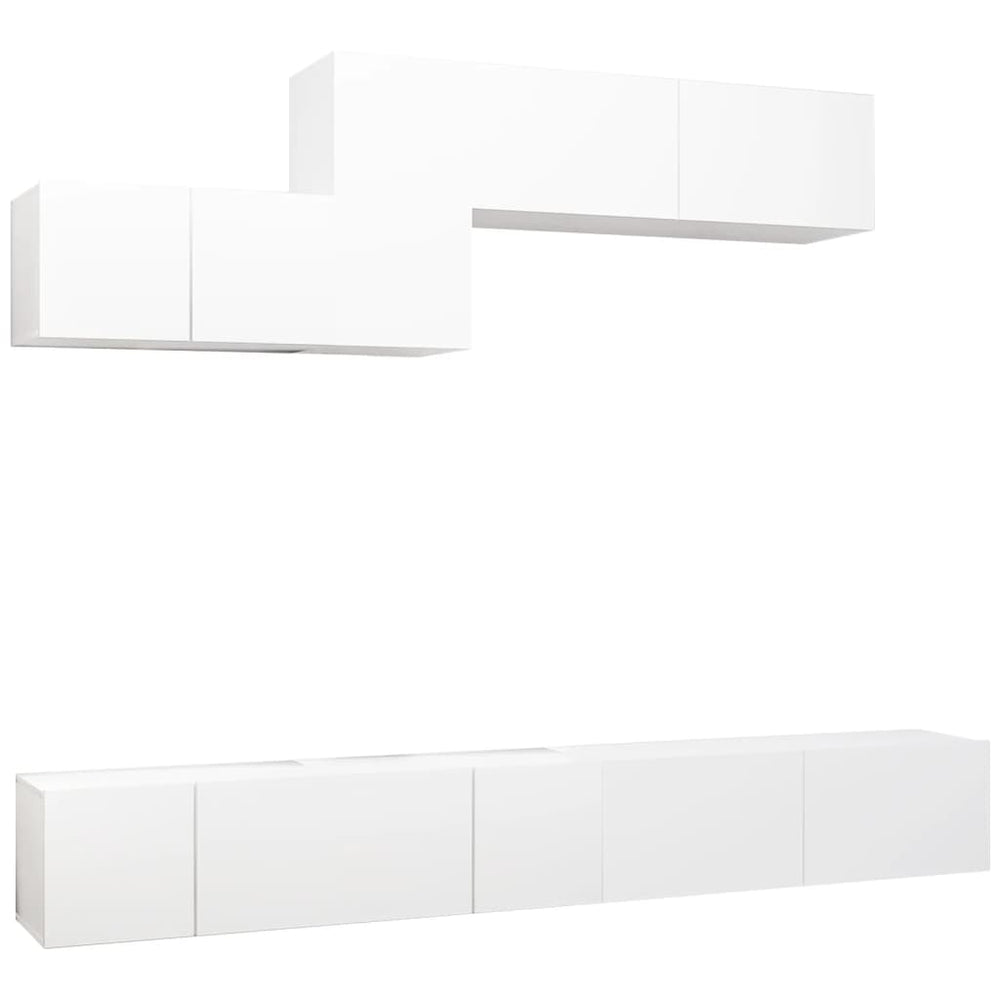 vidaXL Ensemble de 6 meubles TV blanc en bois d'ingénierie