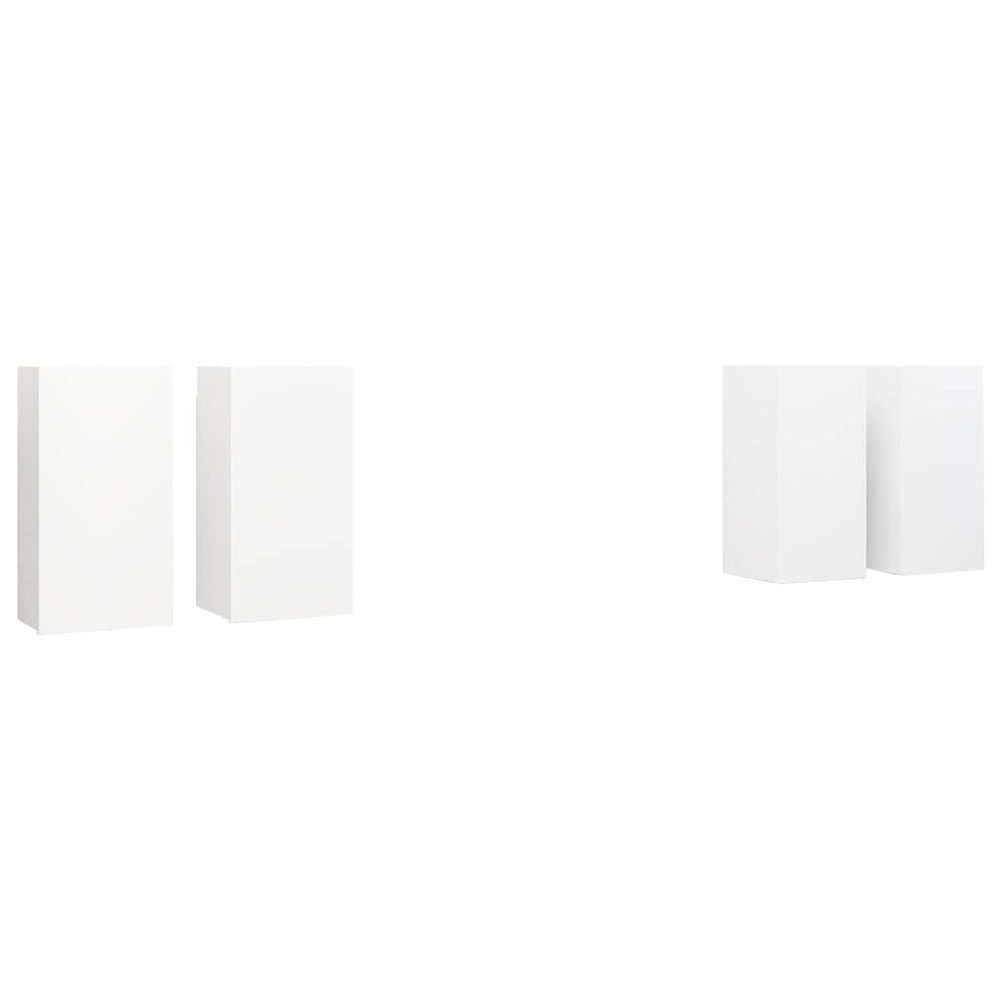 vidaXL Meubles TV 4 pcs Blanc 30,5x30x60 cm Aggloméré