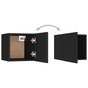 8-tlg. TV-Schrank-Set Schwarz Holzwerkstoff
