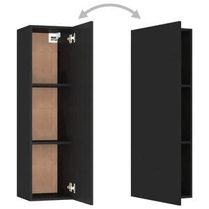 4-tlg. TV-Schrank-Set Schwarz Holzwerkstoff
