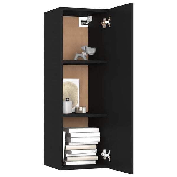 8-tlg. TV-Schrank-Set Schwarz Holzwerkstoff