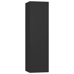 4-tlg. TV-Schrank-Set Schwarz Holzwerkstoff