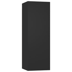 4-tlg. TV-Schrank-Set Schwarz Holzwerkstoff